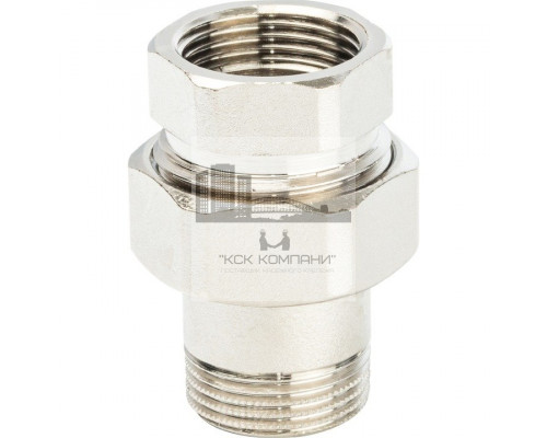 Разъемное соединение внутренняя / наружная 3/4 (американка) уплотнение под гайкой никелированное
