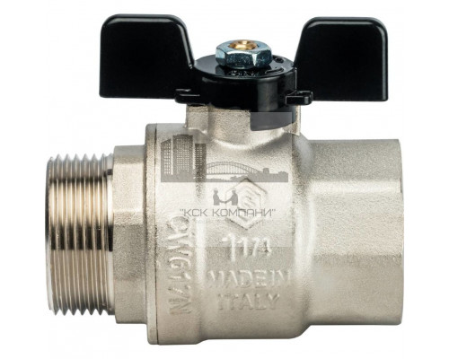 Кран шаровой полнопроходной ВР/НР 1 1/4, ручка бабочка