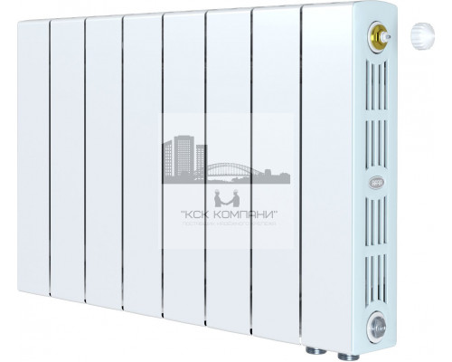 Радиатор биметаллический SUPReMO VENTIL 350 x8, нижнее левое/правое подключение