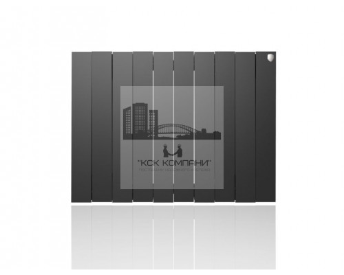 Радиатор биметаллический Pianoforte 500 x10 Noir Sable, боковое подключение