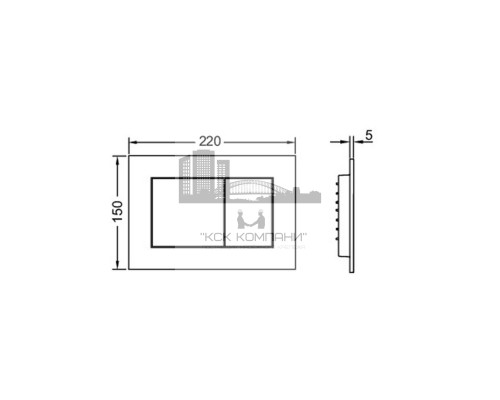 Панель смыва унитаза now 9240401, для системы двойного смыва (Теце)