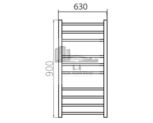 Электрический полотенцесушитель Estro 630x900