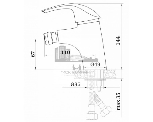Смеситель для гигиенического душа (биде) ENGELBART GZ03051