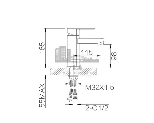 Смеситель для раковины (умывальника) BOLDER GZ06011
