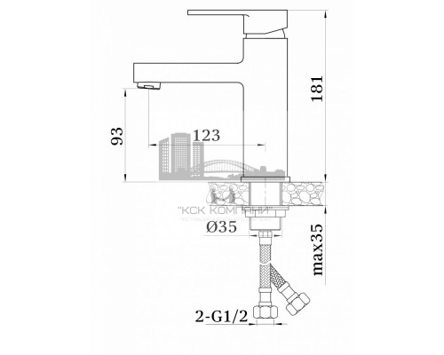Смеситель для раковины (умывальника) STEFAN GZ12012-D