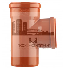 Канализационная тройник наруж. 110 на 87° оранжевый