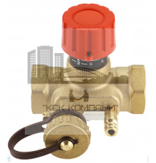 Клапан балансировочный ручной латунь MNT Ду 20 Ру16 ВР Kvs-2.5м3/ч с изм/нип  003Z2332