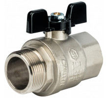 Кран шаровой полнопроходной ВР/НР 1 1/4", ручка бабочка 