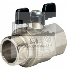 Кран шаровой полнопроходной ВР/НР 1 1/4", ручка бабочка 