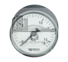 Манометр аксиальный F+R100 (MAL) 63 мм 16 бар (Ваттс)