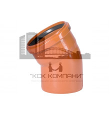 Отвод d110 мм 30° для наружной канализации
