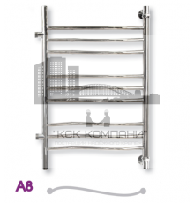 Полотенцесушитель водяной ЭРАТО А8 БП 800x500, с боковым подключением (Erato)