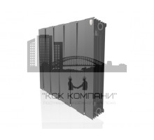 Радиатор биметаллический Pianoforte 500 x10 Noir Sable, боковое подключение