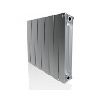 Радиатор биметаллический Pianoforte 500 x10 Silver Satin, боковое подключение