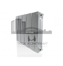Радиатор биметаллический Pianoforte 500 x10 Silver Satin, боковое подключение