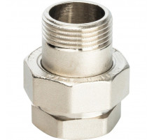 Разъемное соединение внутренняя / наружная 1" (американка) уплотнение под гайкой никелированное