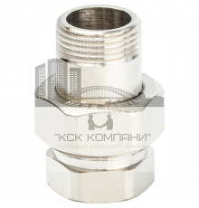 Разъемное соединение внутренняя / наружная 3/4" (американка) уплотнение под гайкой никелированное