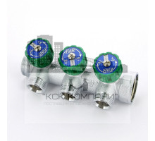 Регулирующий проходной коллектор  ВР-НР 1"х3/4" с 3 отводами FK 3822 134 (EUR)