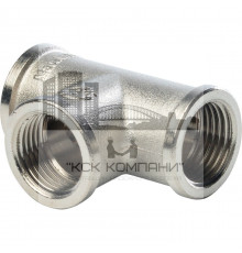 Тройник равнопроходной внутренняя / внутренняя 1/2", никелированный