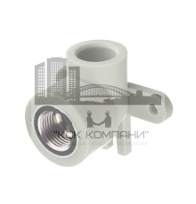 Угол (водорозетка) ППР  219025 ВР с креплением 25x3/4"