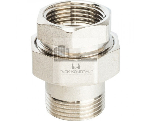 Разъемное соединение внутренняя / наружная 1 (американка) уплотнение под гайкой никелированное