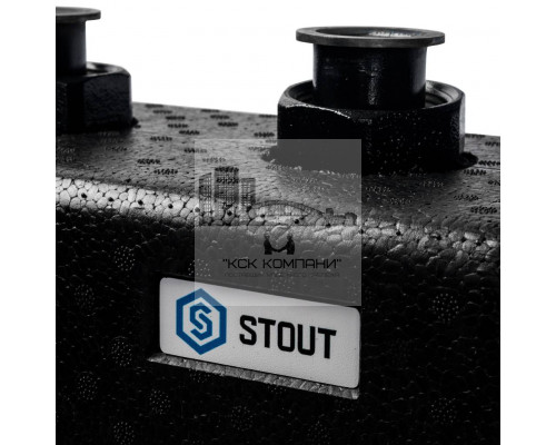 Стальной распределительный коллектор SDG-0017-004035, 3(5) отопительных контура. В теплоизоляции DN 25