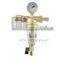Фильтр тонкой очистки промывной с манометром, 1/2" холодный 