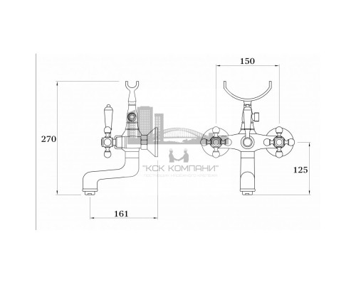 Смеситель для ванны (душевой набор) KOSTANTIN GZ09032