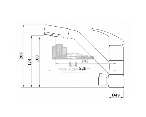 Смеситель для кухни (мойки) REIN GZ16026-B