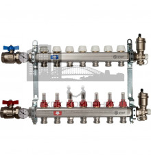 Коллектор из нержавеющей стали с расходомерами на 7 контура SMS 0917 000007 