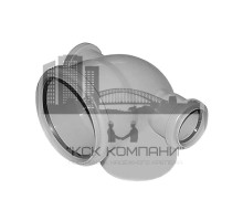 Отвод 110х50х50 на 87 градусов для канализации правый, Политэк