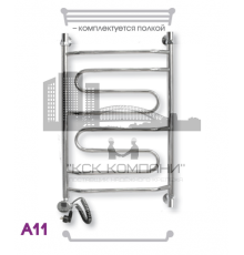 Полотенцесушитель электрический ЭРАТО А11 ВП 1200x600, с верхней полкой (Erato)