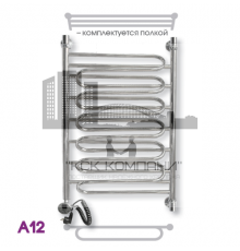 Полотенцесушитель электрический ЭРАТО А12 ВП 1000x600, с верхней полкой (Erato)