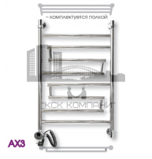 Полотенцесушитель электрический ЭРАТО АХ3 ВП 800x400, с верхней полкой (Erato)