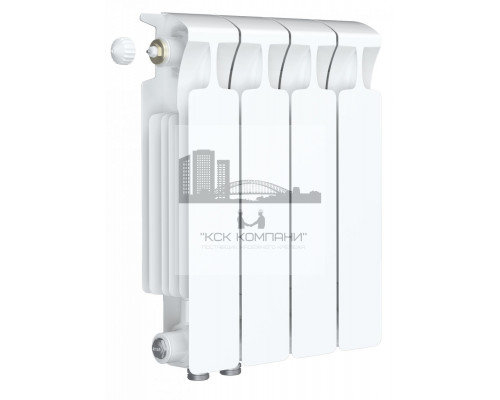 Радиатор биметаллический Monolit Ventil 350 x4, нижнее левое/правое подключение