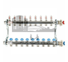 Распределительный коллектор  HKV-D на 9 контуров нержавеющая сталь 12080911002 