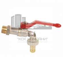 Шаровой кран  065B8202 BVR-C 1" с рукояткой, угловой, со штуцером