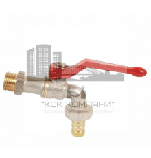 Шаровой кран  065B8202 BVR-C 1" с рукояткой, угловой, со штуцером