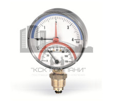 Термоманометр радиальный 80 мм F+R828 (TMRP) 4 бар (Ваттс)