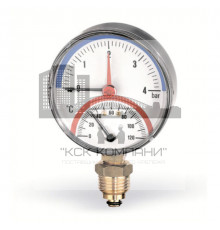 Термоманометр радиальный 80 мм F+R828 (TMRP) 4 бар (Ваттс)
