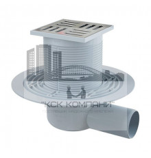 Трап cливной 105x105/50 мм, гидрозатвор мокрый 