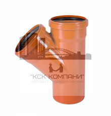 Тройник рыжая ф160*45 для наружного применения Политэк