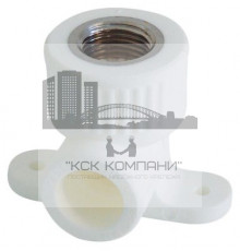 Угольник полипропиленовый (водорозетка) ППР 20 мм х 1/2", с внутренней резьбой