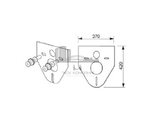 Инсталляция ТЕСЕ K440407 4 в 1 с панелью смыва, черный матовый, для установки подвесного унитаза (Теце)