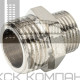 Ниппель НН переxодной 1/2x3/8, никелированный