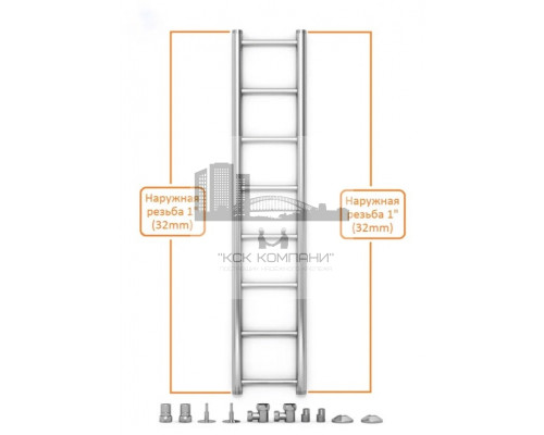Полотенцесушитель водяной М-3 120х20 ( прямой) (Lider Stall)