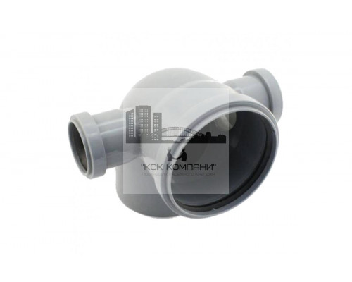 Отвод 110х50х50 на 87 градусов для канализации правый, Политэк