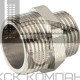Ниппель НН переxодной 3/4x1/2, никелированный