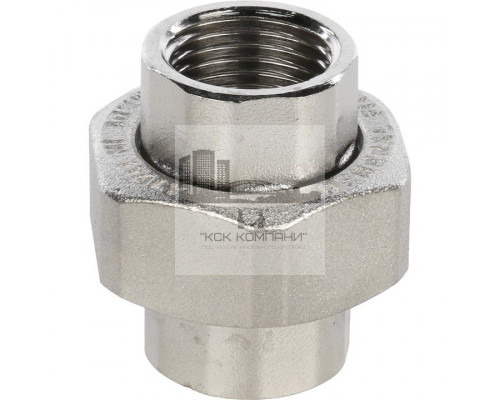 Разъемное соединение внутренняя / внутренняя 1/2 (американка) с конусным присоединением, никелированное