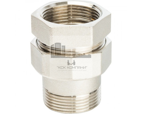Разъемное соединение внутренняя / наружная 1 1/4 (американка) уплотнение под гайкой никелированное